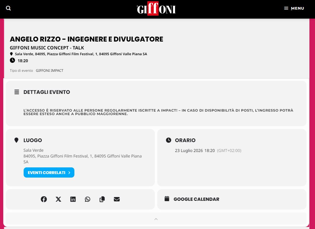 Giffoni Film Festival 2026